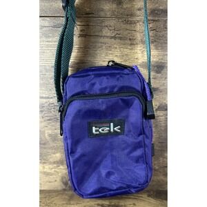 TEK By Tamrac Photo/Digital/Audio/Game Compact Padded Bag Purple Green Strap Y2K